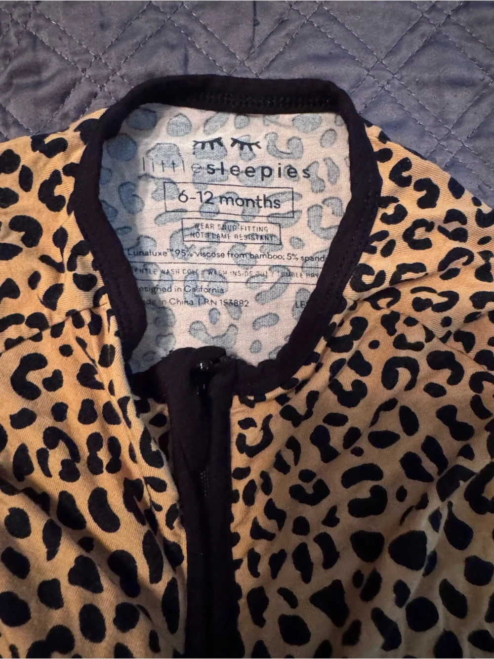 Little Sleepies Classic Leopard Zippy